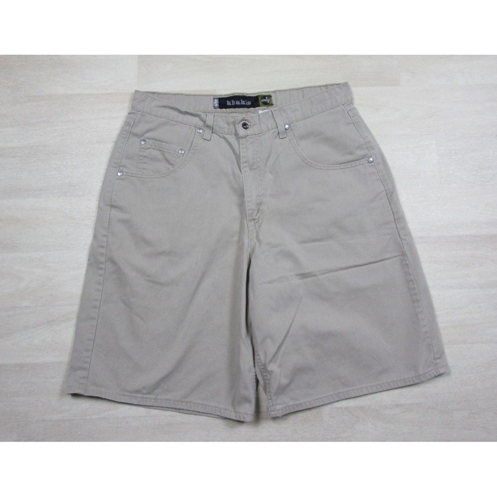 Vintage Y2K Silvertab Khakis Beige Shorts Men's Size (33) Hip Hop Grunge 90s